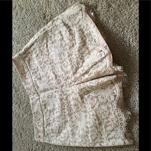 Anthro Scalloped Lace Shorts